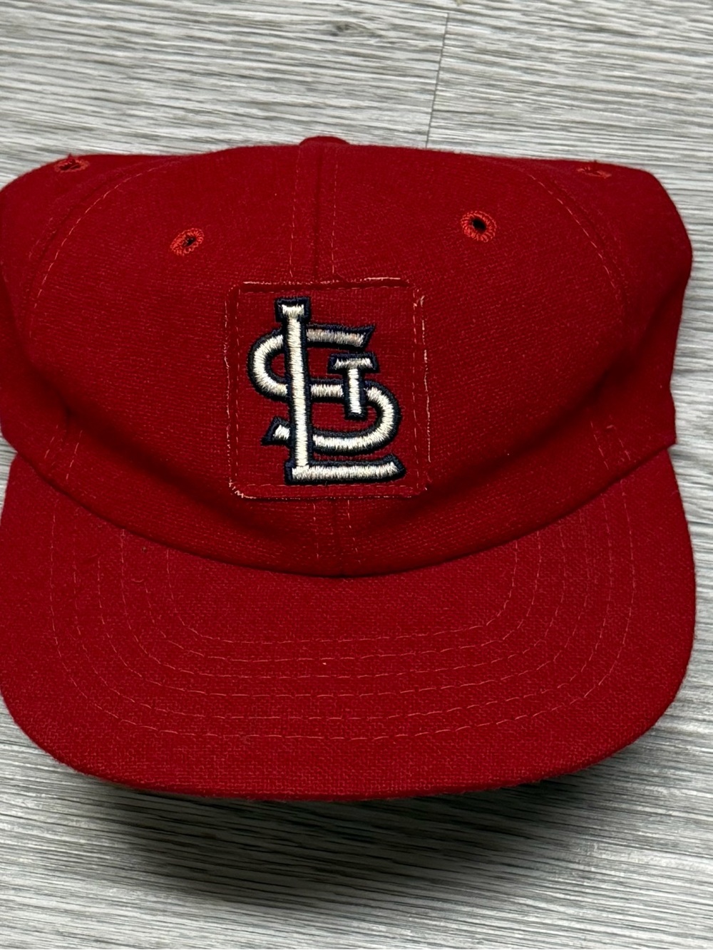 Vintage ST LOUIS CARDINALS Wool New Era Fitted Hat Sz XL 7 5/8 - 7 3/4 USA Rare
